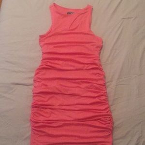Jersey dress coral pink